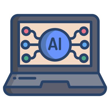 dizüstü bilgisayar simgesi, vektör illüstrasyonu