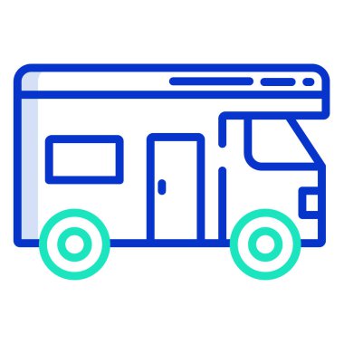 Van basit simgesi, vektör illüstrasyonu