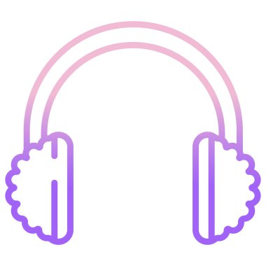 Kulaklık. Web simgesi basit illüstrasyon