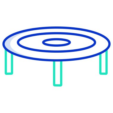 Trampolin web simgesi basit vektör illüstrasyonu