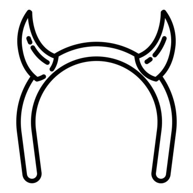 Boynuzlar. Web simgesi basit illüstrasyon