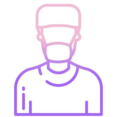 Doktor. Web simgesi basit illüstrasyon 