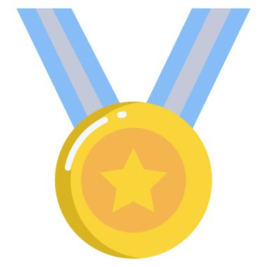 Basit vektör simgesi, madalya illüstrasyonu