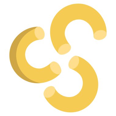 Makarna. Web simgesi basit tasarım