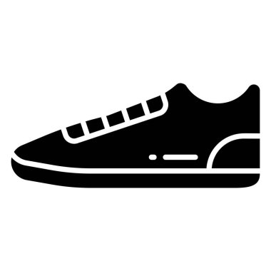 Beyaz arkaplanda basit vektör Sneaker simgesi