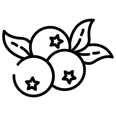 Yabanmersini. Web simgesi basit tasarım