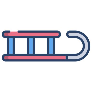 Beyaz arkaplanda basit Kızak simgesi