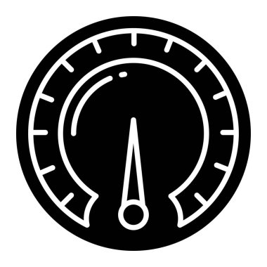 Beyaz arkaplanda basit vektör hız göstergesi simgesi