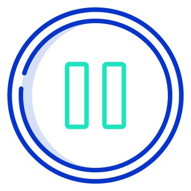 duraklat simgesi, vektör illüstrasyonu