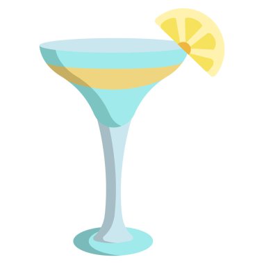 Kokteyl. Web simgesi vektör illüstrasyonu