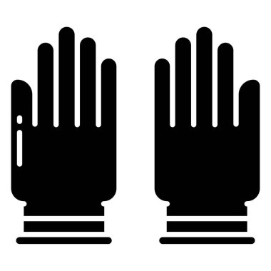 Eldiven. Web simgesi basit illüstrasyon 