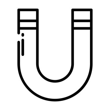 Mıknatıs ve manyetizmanın basit vektör simgesi