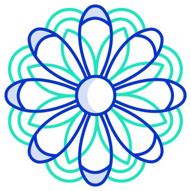 soyut çiçek süsleme, vektör çizim 