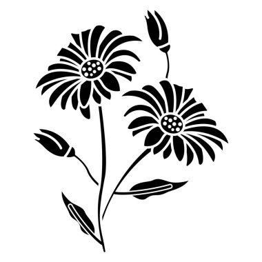 Daisy simge vektör illüstrasyonu 