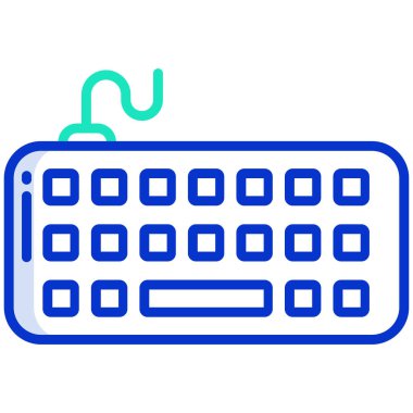 Klavye web simgesi, vektör çizim