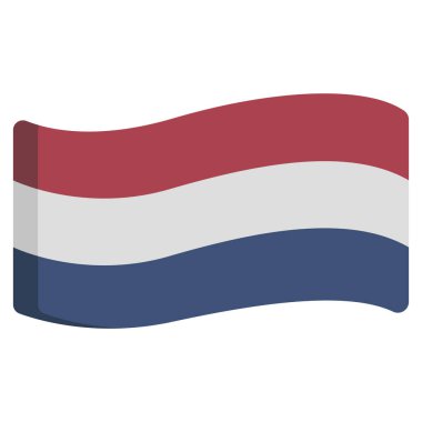 Hollanda bayrağı. vektör illüstrasyonu