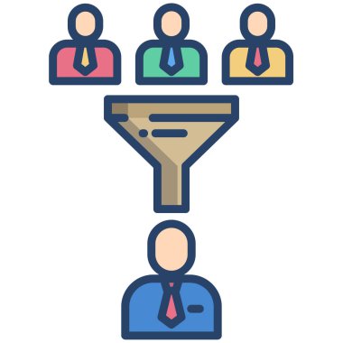 iş yönetimi düz vektör simgesi