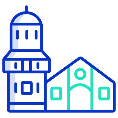 Bina. Web simgesi basit illüstrasyon