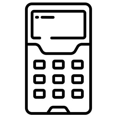 Hesap makinesi. Web simgesi basit illüstrasyon 