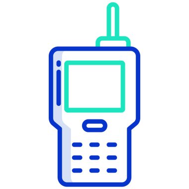 Telsiz talkie basit simgesi, vektör illüstrasyonu