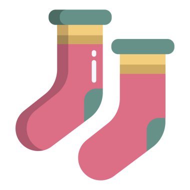 Beyaz arkaplanda basit vektör çorapları simgesi