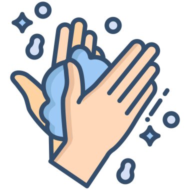 El yıkama, sterilize etme. Web simgesi