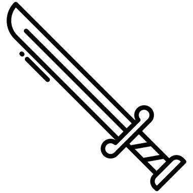 Kılıç. Web simgesi basit illüstrasyon