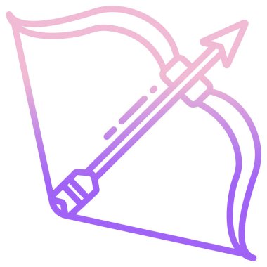 Ok ve yay. Web simgesi basit illüstrasyon