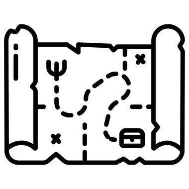 Haritanın vektör illüstrasyonu