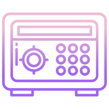 Güvenli. Web simgesi vektör illüstrasyonu