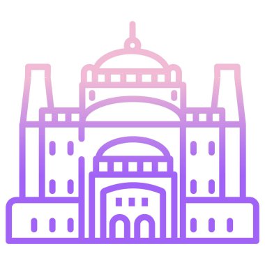 Kahire Kalesi ikon vektör illüstrasyonu 