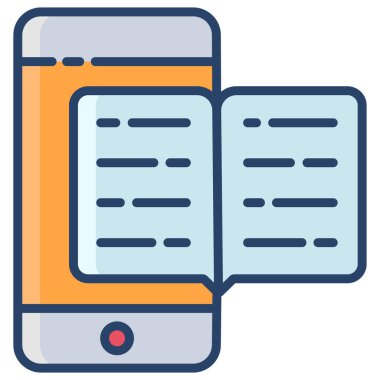 Kitap. Web simgesi basit illüstrasyon 