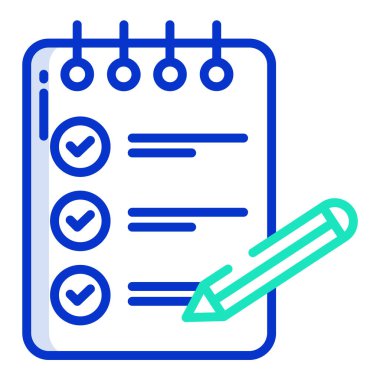 Kontrol listesi. Web simgesi basit illüstrasyon