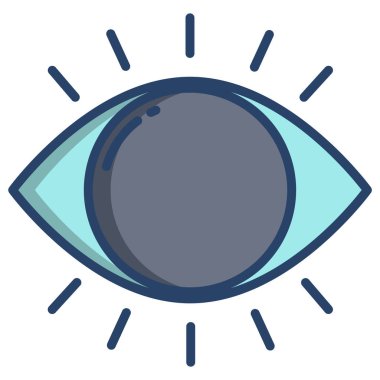 Göz. Web simgesi basit illüstrasyon 