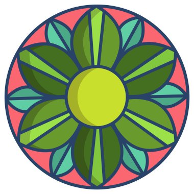 soyut çiçek süsleme, vektör çizim 