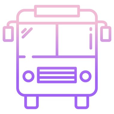 Otobüs. Web simgesi basit tasarım