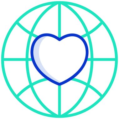 Kalp. Web simgesi basit illüstrasyon 