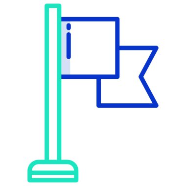 Bayrak. Web simgesi basit illüstrasyon