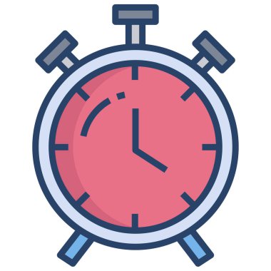 Saat. Web simgesi basit illüstrasyon