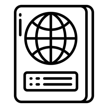 Dünya haritası vektör çizimine sahip pasaport