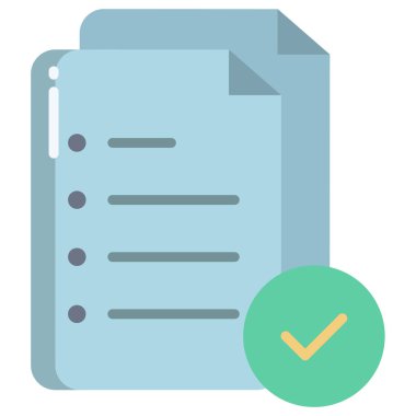 Kontrol listesi. Web simgesi basit tasarım 