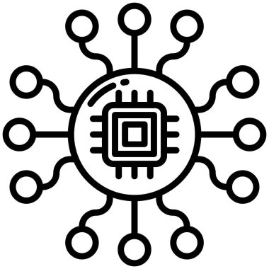 Teknoloji. Web simgesi basit tasarım