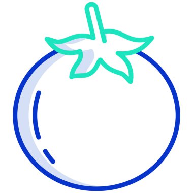 Beyaz arkaplanda domates basit vektör simgesi