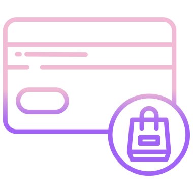 Kredi kartı vektör simgesi modern basit tasarım