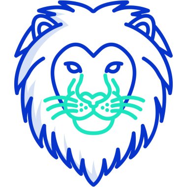 aslan web simgesi, vektör illüstrasyonu