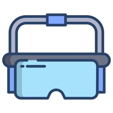 Güvenlik Gözlüğü ikonu. Basit tasarım