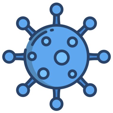 virüs basit simgesi, vektör çizim