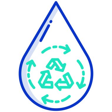 Bir damla simgesinin vektör illüstrasyonu