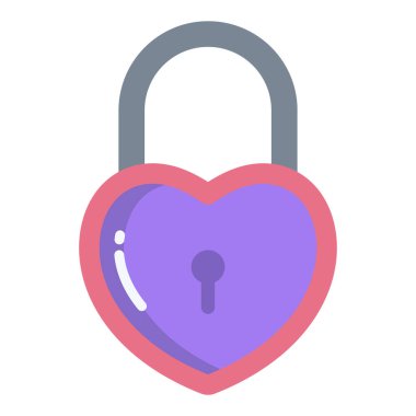 asma kilit simgesi, vektör çizimi