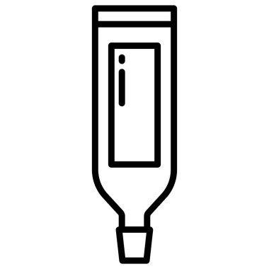 Diş macunu basit simgesi, vektör illüstrasyonu